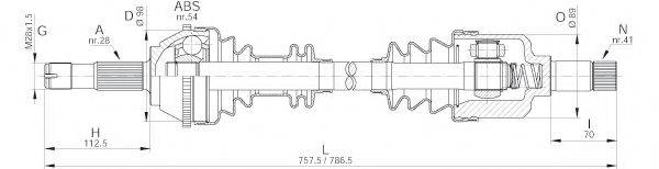 OPEN PARTS DRS614300 Приводний вал