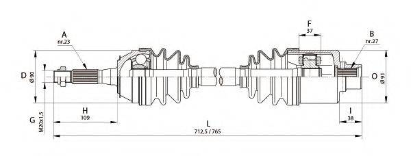 OPEN PARTS DRS614800 Приводний вал