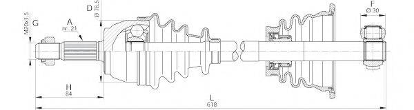 OPEN PARTS DRS615100 Приводний вал