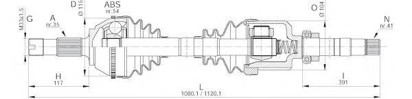 OPEN PARTS DRS615600 Приводний вал