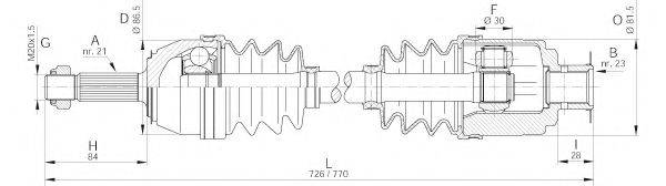 OPEN PARTS DRS616600 Приводний вал