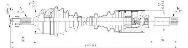 OPEN PARTS DRS617100 Приводний вал