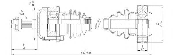 OPEN PARTS DRS618700 Приводний вал