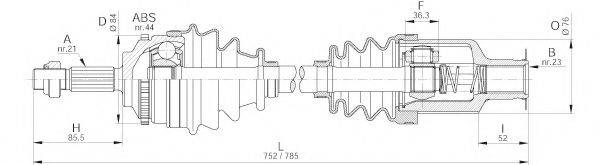 OPEN PARTS DRS620700 Приводний вал