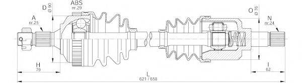 OPEN PARTS DRS622000 Приводний вал