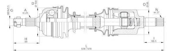 OPEN PARTS DRS622800 Приводний вал