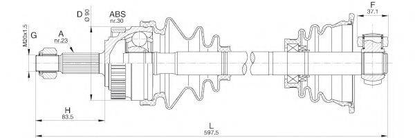 OPEN PARTS DRS625000 Приводний вал