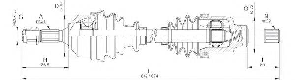 OPEN PARTS DRS626000 Приводний вал