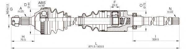 OPEN PARTS DRS626600 Приводний вал