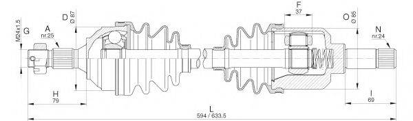 OPEN PARTS DRS630500 Приводний вал