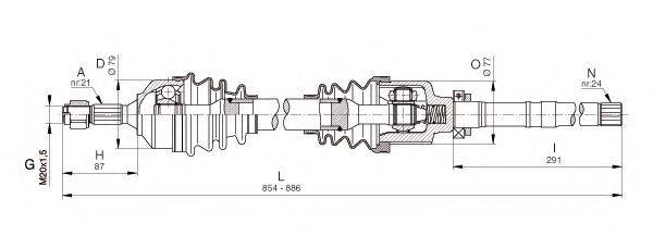 OPEN PARTS DRS633700 Приводний вал