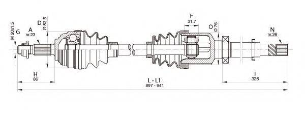 OPEN PARTS DRS634300 Приводний вал