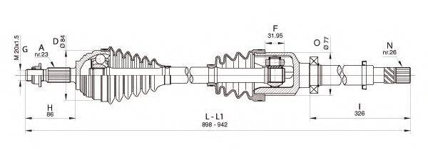 OPEN PARTS DRS635500 Приводний вал