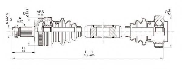 OPEN PARTS DRS636000 Приводний вал