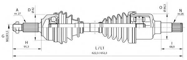 OPEN PARTS DRS637600 Приводний вал