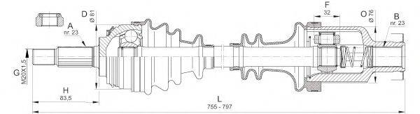 OPEN PARTS DRS638200 Приводний вал