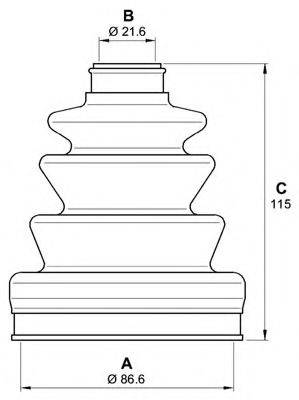 OPEN PARTS SJK705600 Комплект пильника, приводний вал