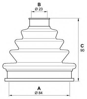 OPEN PARTS SJK712300 Комплект пильника, приводний вал