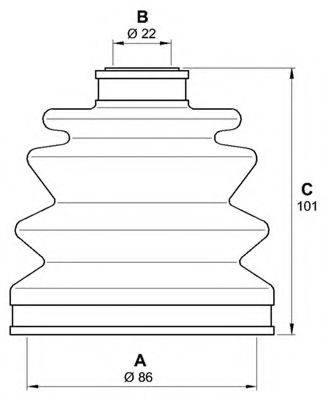 OPEN PARTS SJK718700 Комплект пильника, приводний вал