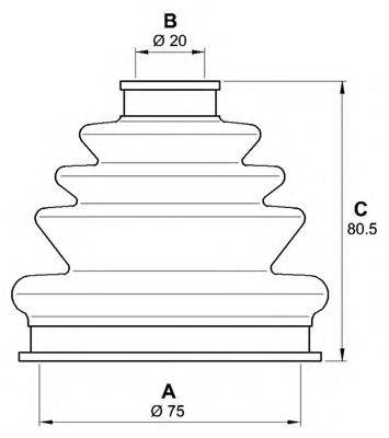 OPEN PARTS SJK720500 Комплект пильника, приводний вал