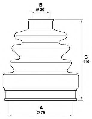 OPEN PARTS SJK721800 Комплект пильника, приводний вал