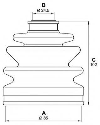 OPEN PARTS SJK722400 Комплект пильника, приводний вал