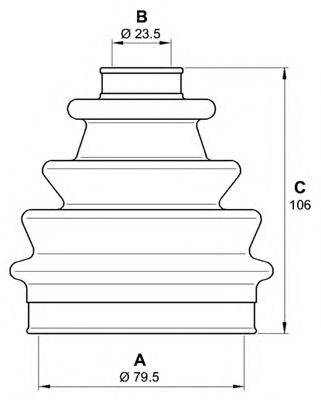 OPEN PARTS SJK723500 Комплект пильника, приводний вал