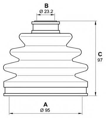 OPEN PARTS SJK723600 Комплект пильника, приводний вал