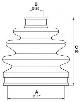 OPEN PARTS SJK726600 Комплект пильника, приводний вал