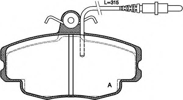 OPEN PARTS BPA014124 Комплект гальмівних колодок, дискове гальмо