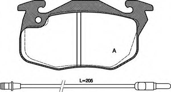 OPEN PARTS BPA019212 Комплект гальмівних колодок, дискове гальмо