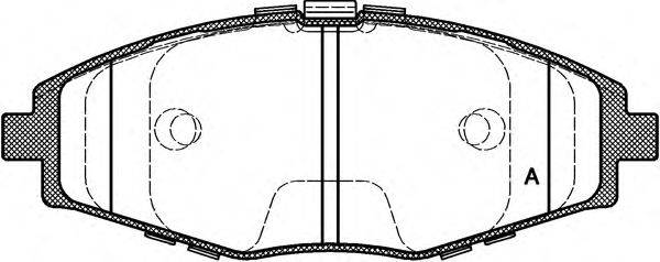 OPEN PARTS BPA069600 Комплект гальмівних колодок, дискове гальмо