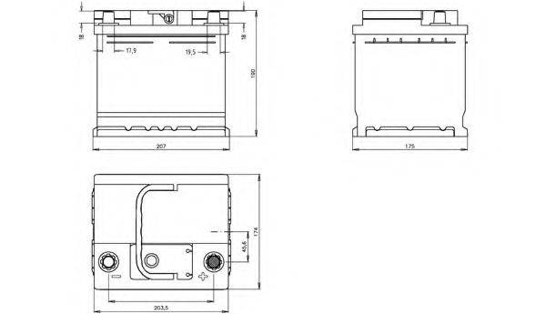 OPEN PARTS BT050L100 Стартерна акумуляторна батарея