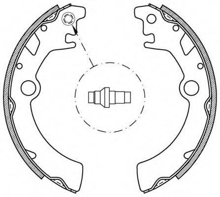 OPEN PARTS BSA205400 Комплект гальмівних колодок