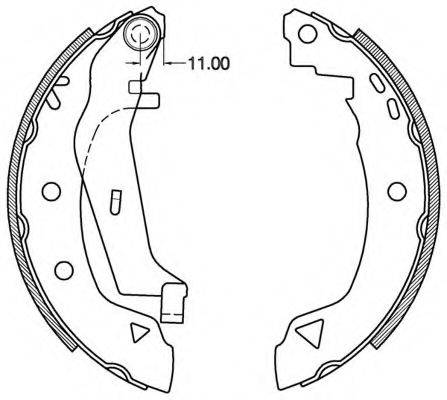 OPEN PARTS BSA209800 Комплект гальмівних колодок