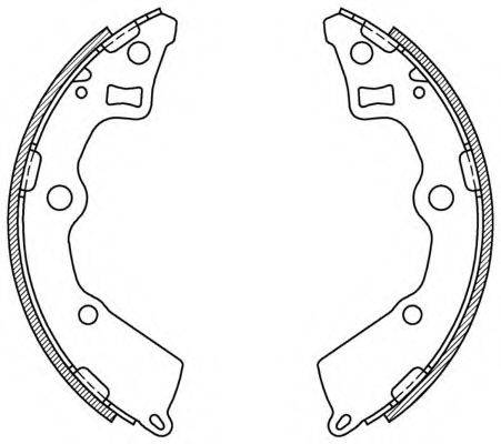 OPEN PARTS BSA212500 Комплект гальмівних колодок