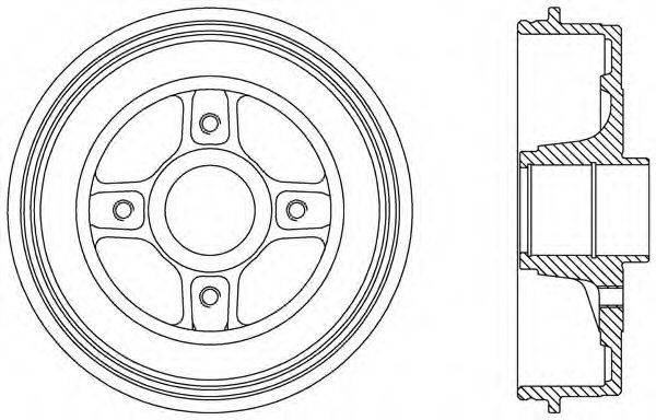 OPEN PARTS BAD906830 Гальмівний барабан