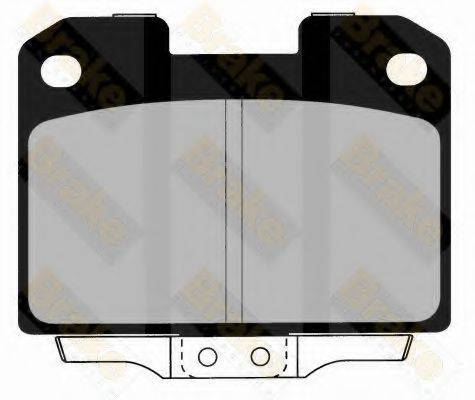 BRAKE ENGINEERING PA1372 Комплект гальмівних колодок, дискове гальмо