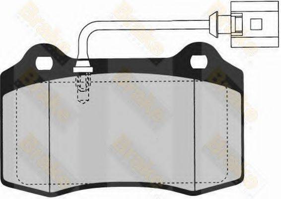 BRAKE ENGINEERING PA1606 Комплект гальмівних колодок, дискове гальмо