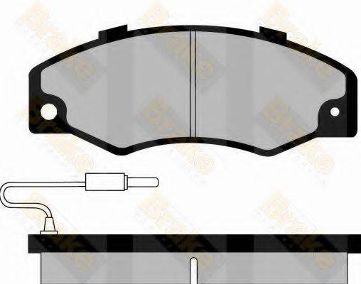 BRAKE ENGINEERING PA436 Комплект гальмівних колодок, дискове гальмо