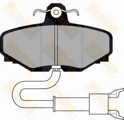 BRAKE ENGINEERING PA527 Комплект гальмівних колодок, дискове гальмо