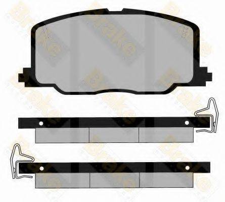 BRAKE ENGINEERING PA535 Комплект гальмівних колодок, дискове гальмо