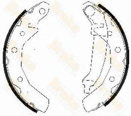 BRAKE ENGINEERING SH2510 Комплект гальмівних колодок