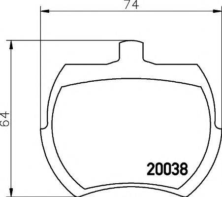 TEXTAR 2003801 Комплект гальмівних колодок, дискове гальмо