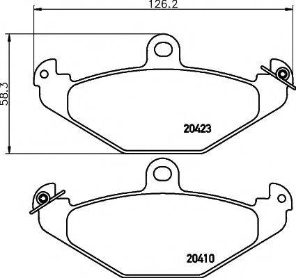 TEXTAR 2041001 Комплект гальмівних колодок, дискове гальмо