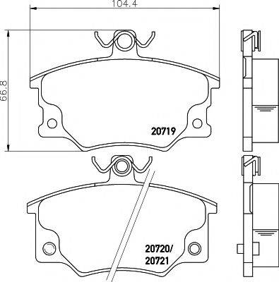 TEXTAR 2071901 Комплект гальмівних колодок, дискове гальмо