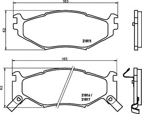 TEXTAR 2181501 Комплект гальмівних колодок, дискове гальмо