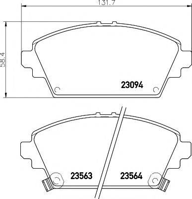 TEXTAR 2309401 Комплект гальмівних колодок, дискове гальмо