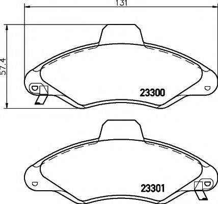 TEXTAR 2330002 Комплект гальмівних колодок, дискове гальмо