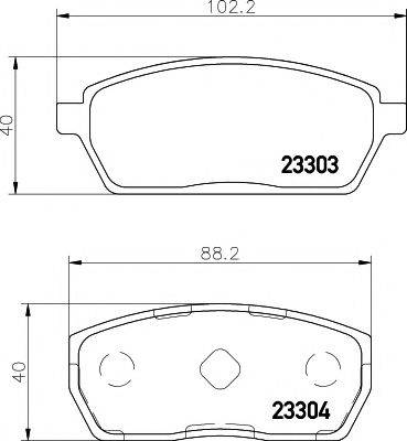 TEXTAR 2330301 Комплект гальмівних колодок, дискове гальмо